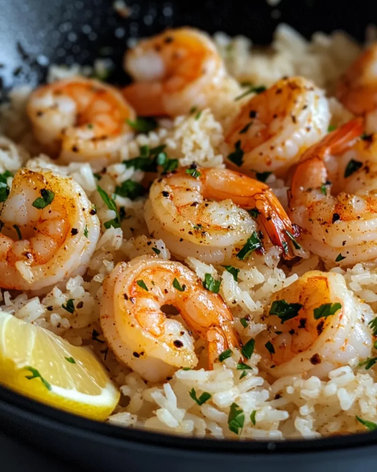 Homemade Garlic Butter Shrimp and Rice photo