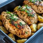 Homemade Garlic Herb Chicken and Potatoes Bake photo