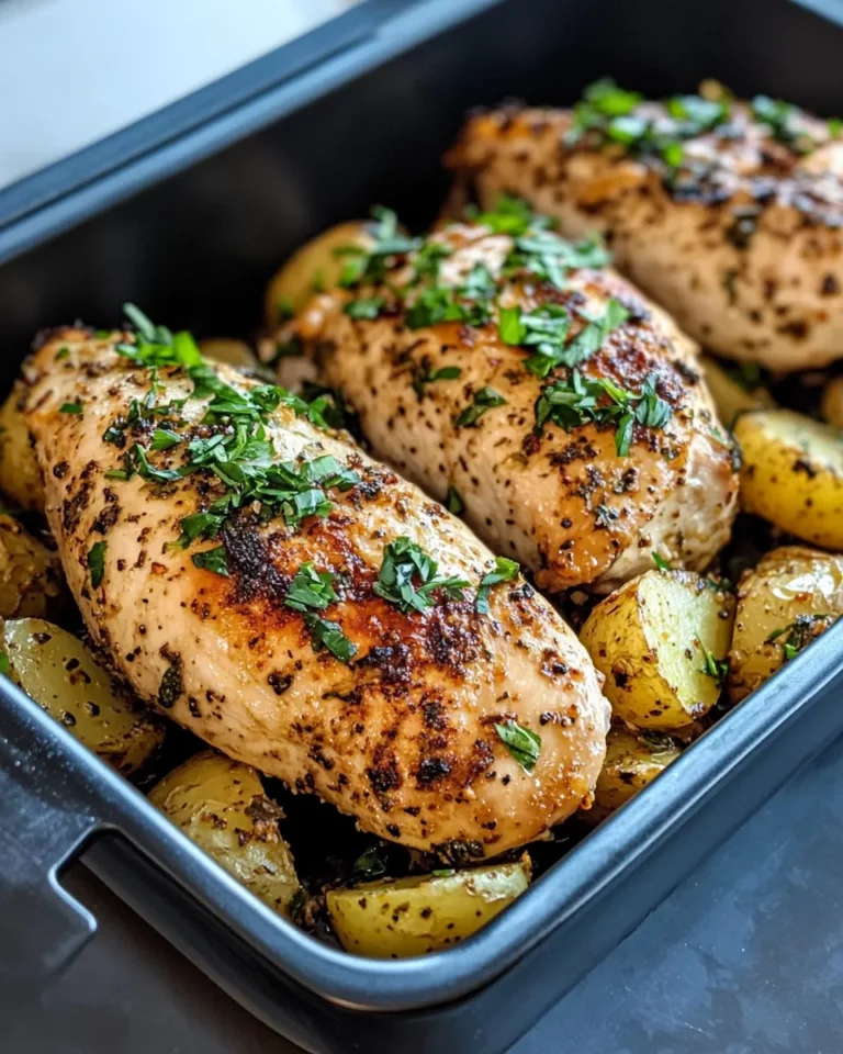 Homemade Garlic Herb Chicken and Potatoes Bake photo