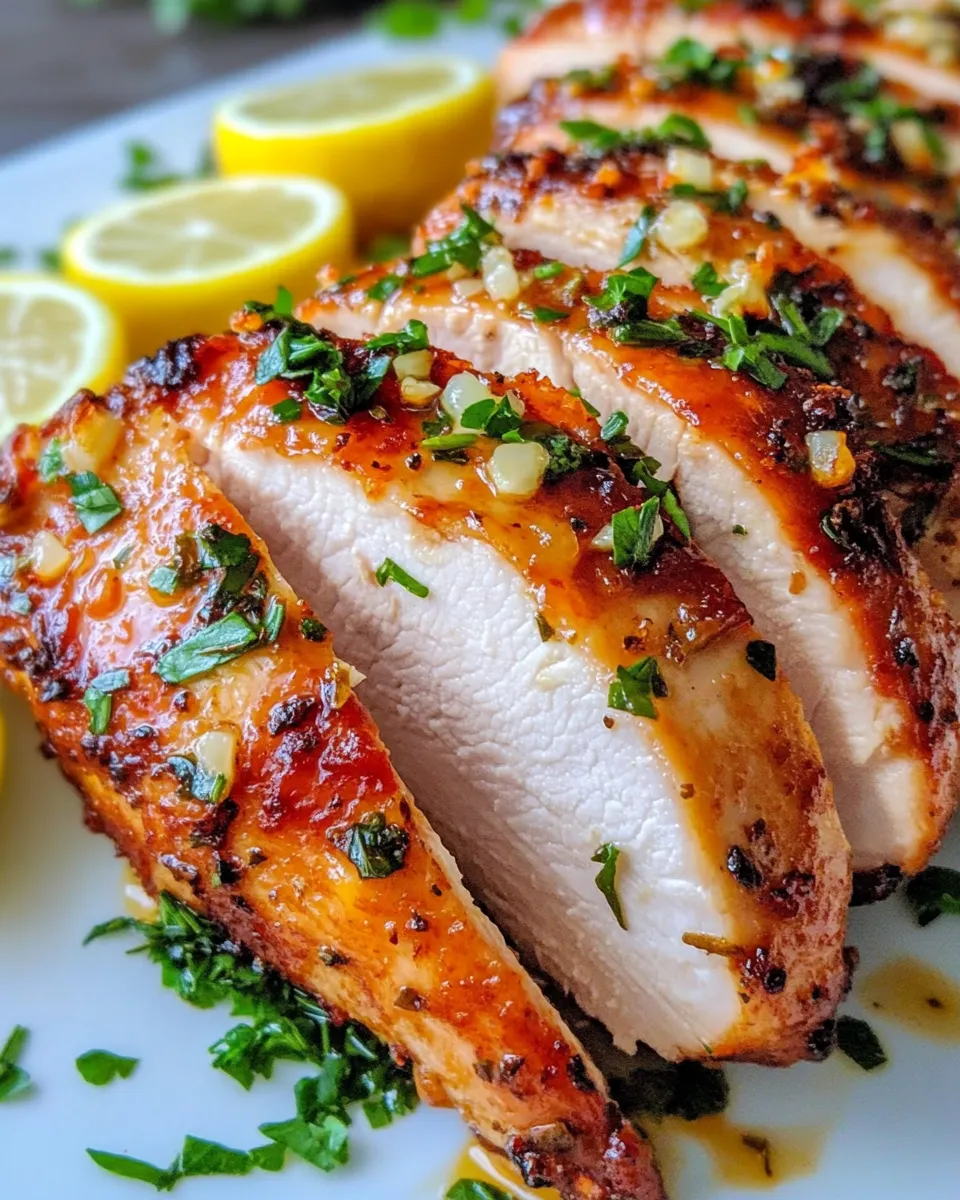 Delicious Garlic Herb Roasted Turkey Breast dish photo