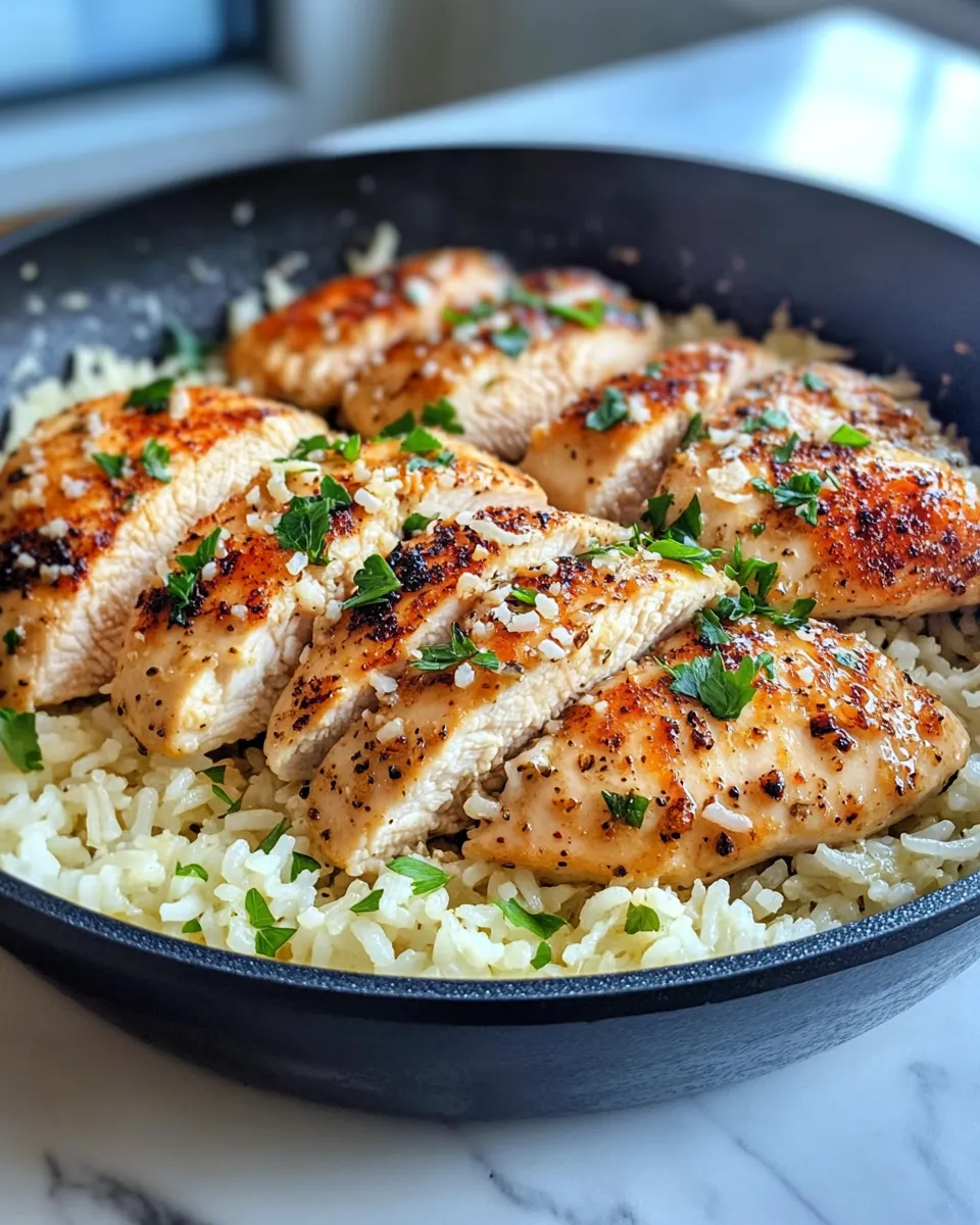 Classic Garlic Parmesan Chicken and Rice image