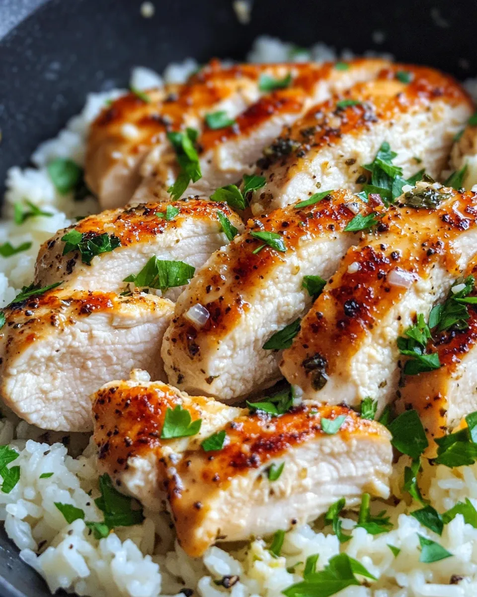 Easy Garlic Parmesan Chicken and Rice recipe photo