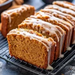 Homemade Gingerbread Loaf with Vanilla Glaze photo
