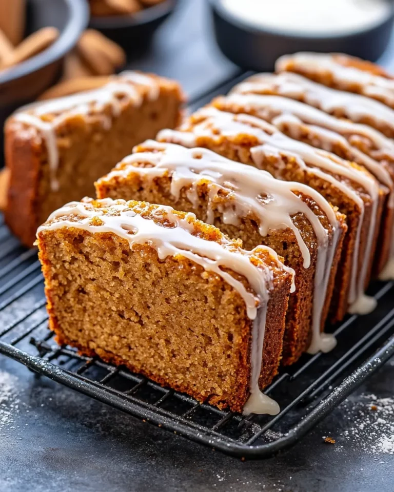 Homemade Gingerbread Loaf with Vanilla Glaze photo