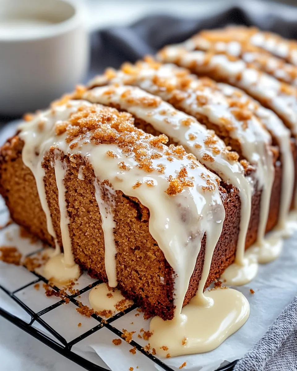 Classic Gingerbread Loaf with Vanilla Glaze image