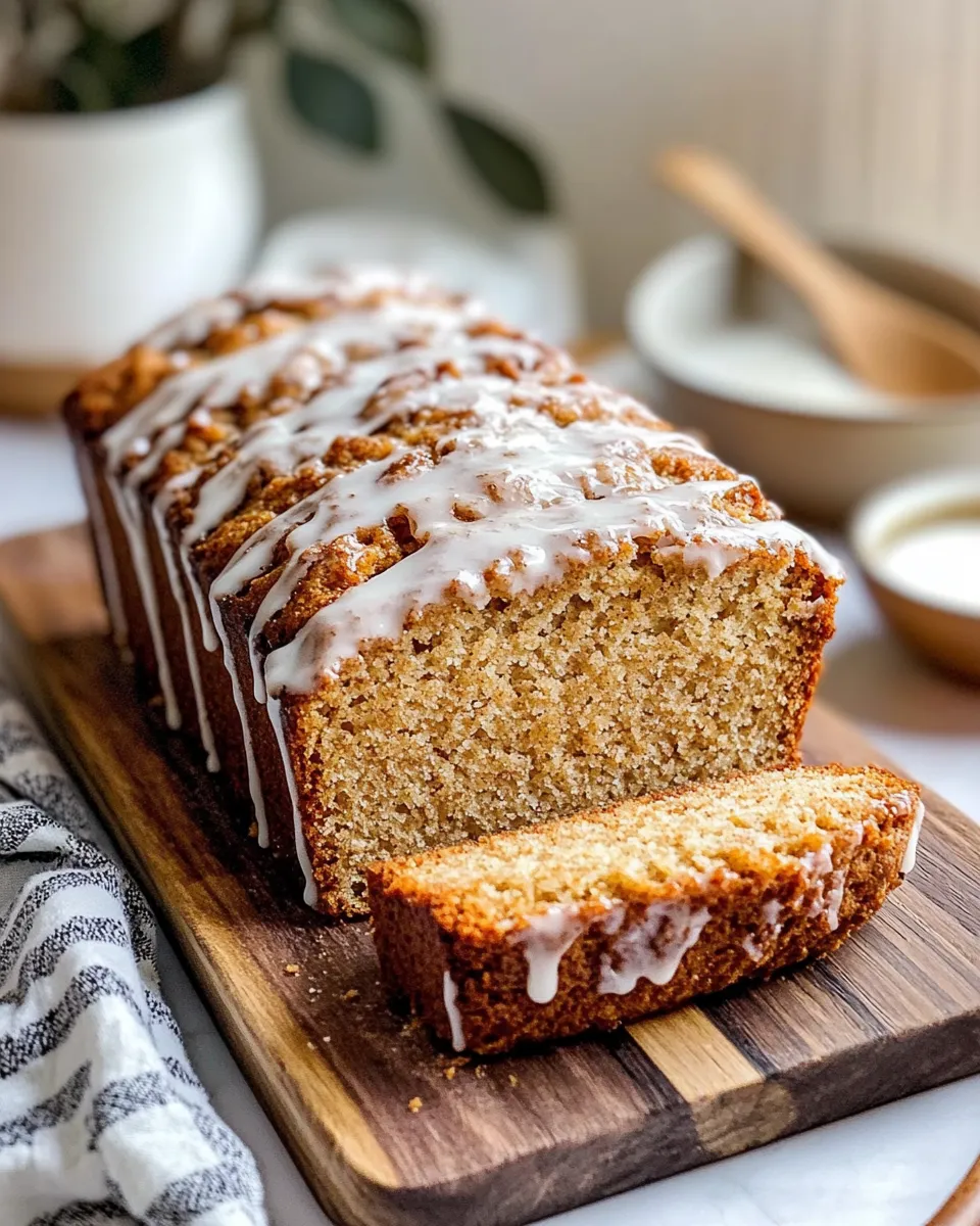 Easy Gingerbread Loaf with Vanilla Glaze recipe image