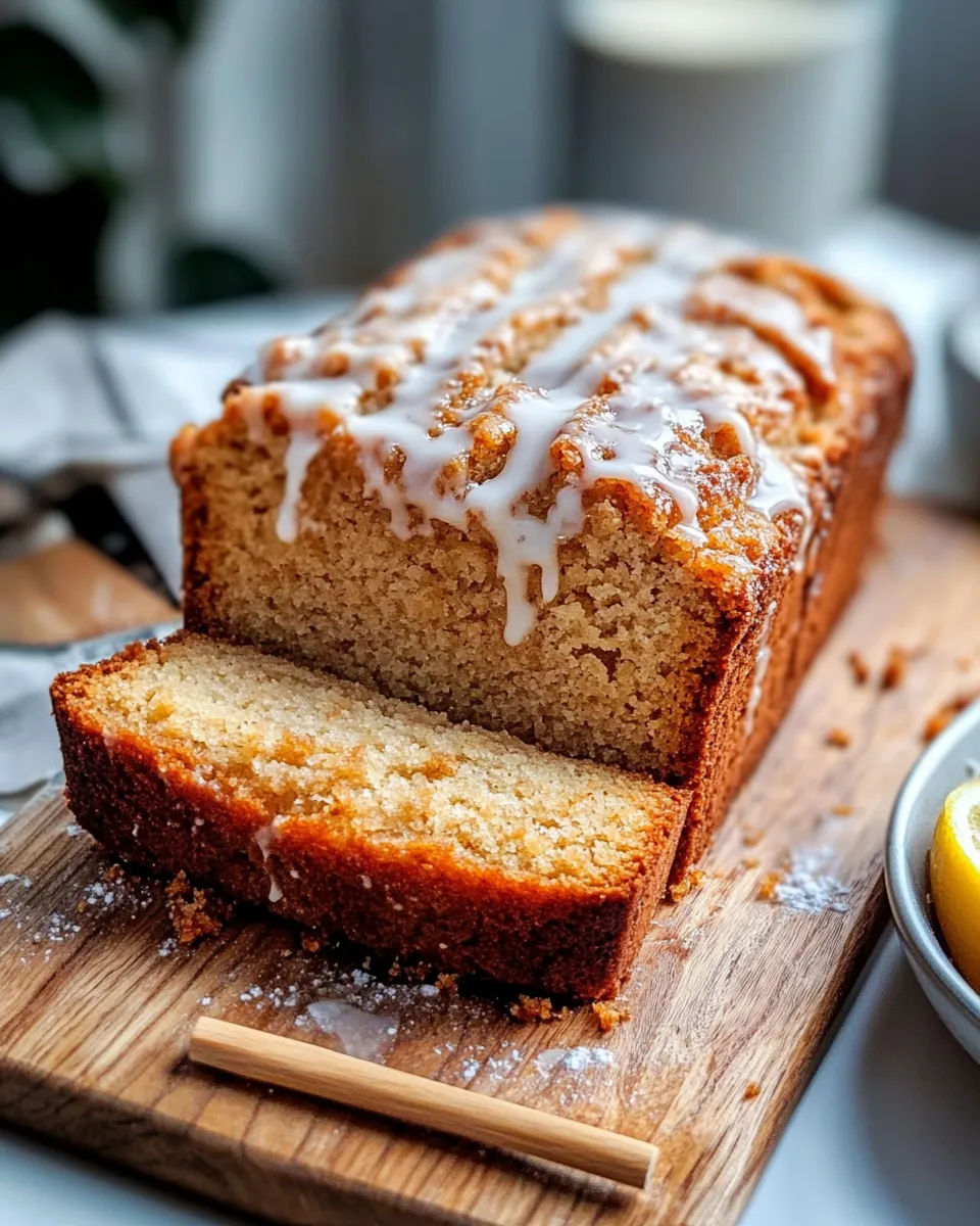 Delicious Gingerbread Loaf with Vanilla Glaze dish photo