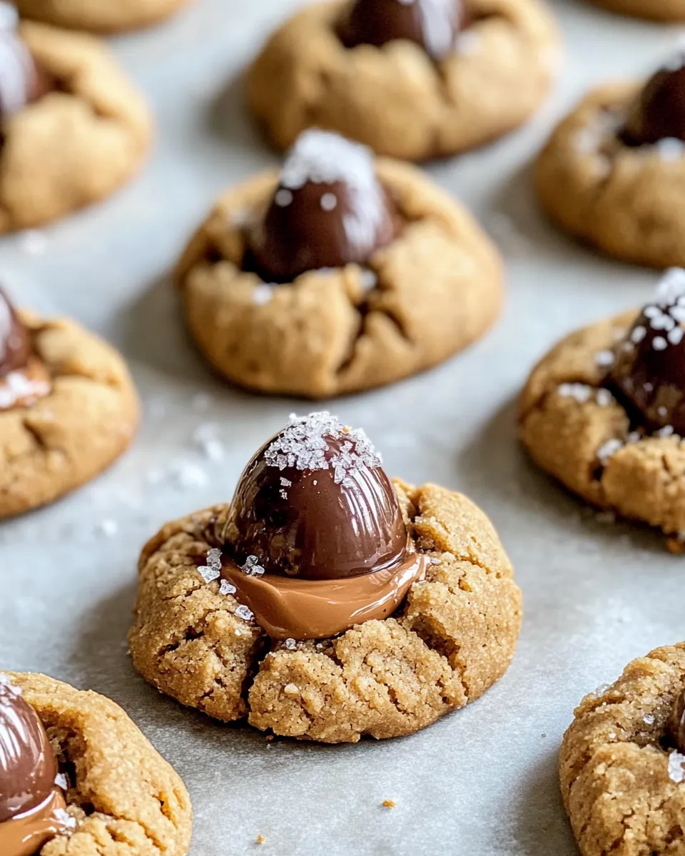 Delicious Holiday Peanut Butter Blossoms food shot