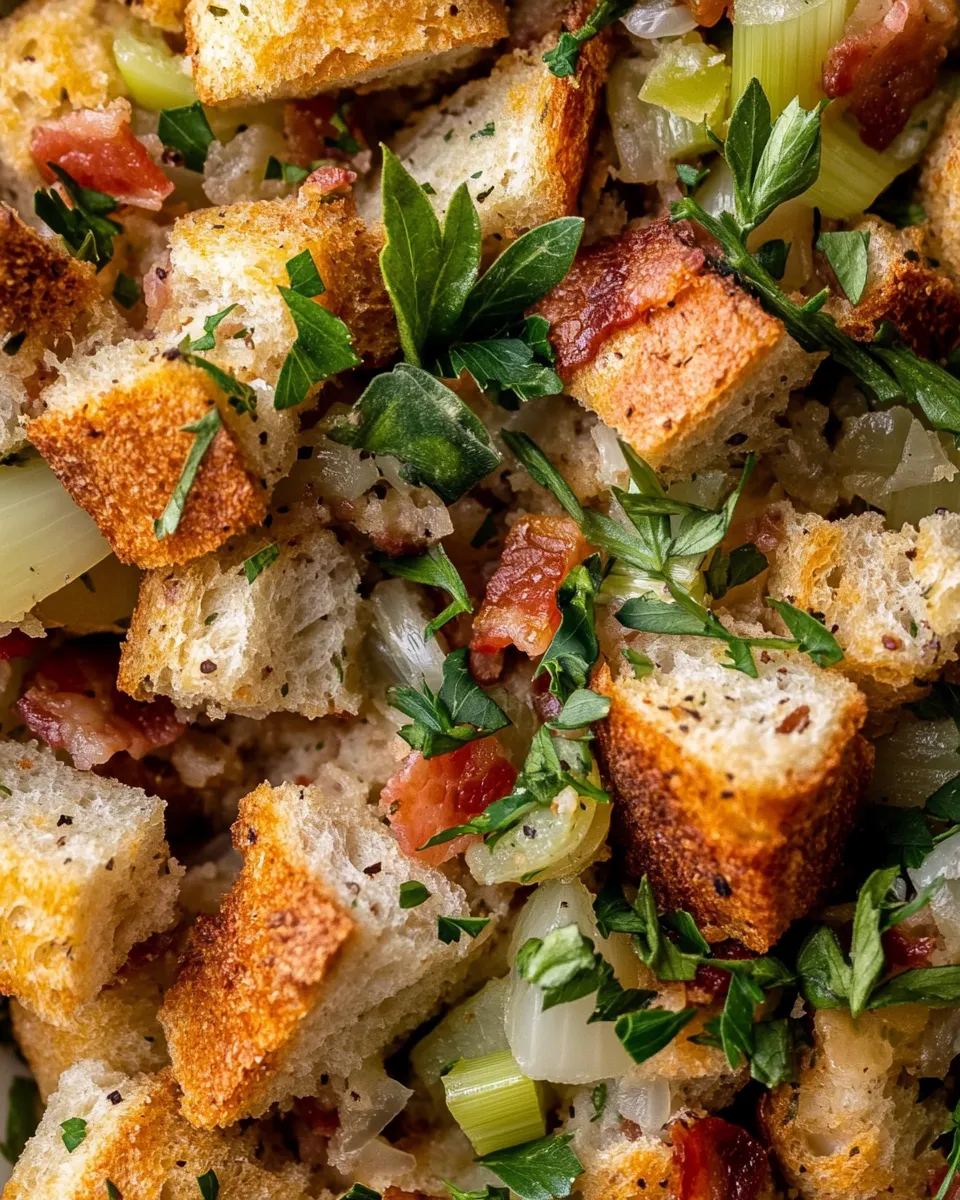 Classic Holiday Stuffing with Herbs dish photo