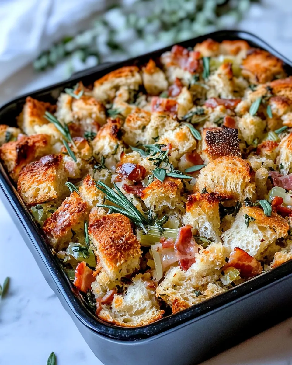 Easy Holiday Stuffing with Herbs food shot