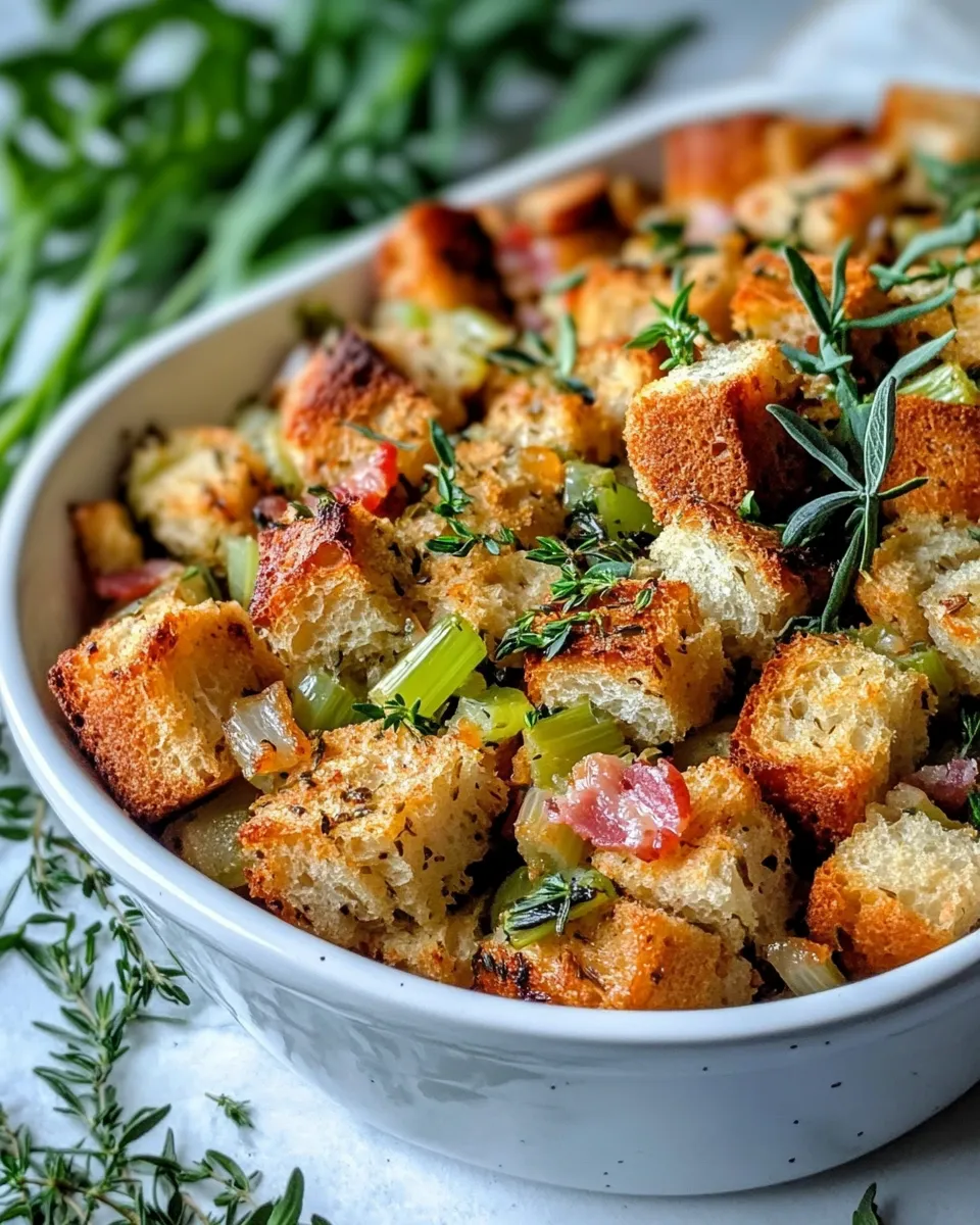 Delicious Holiday Stuffing with Herbs plate image