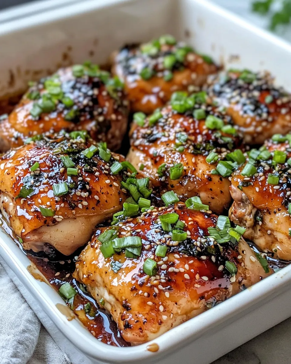Easy Honey Garlic Chicken Thighs food shot