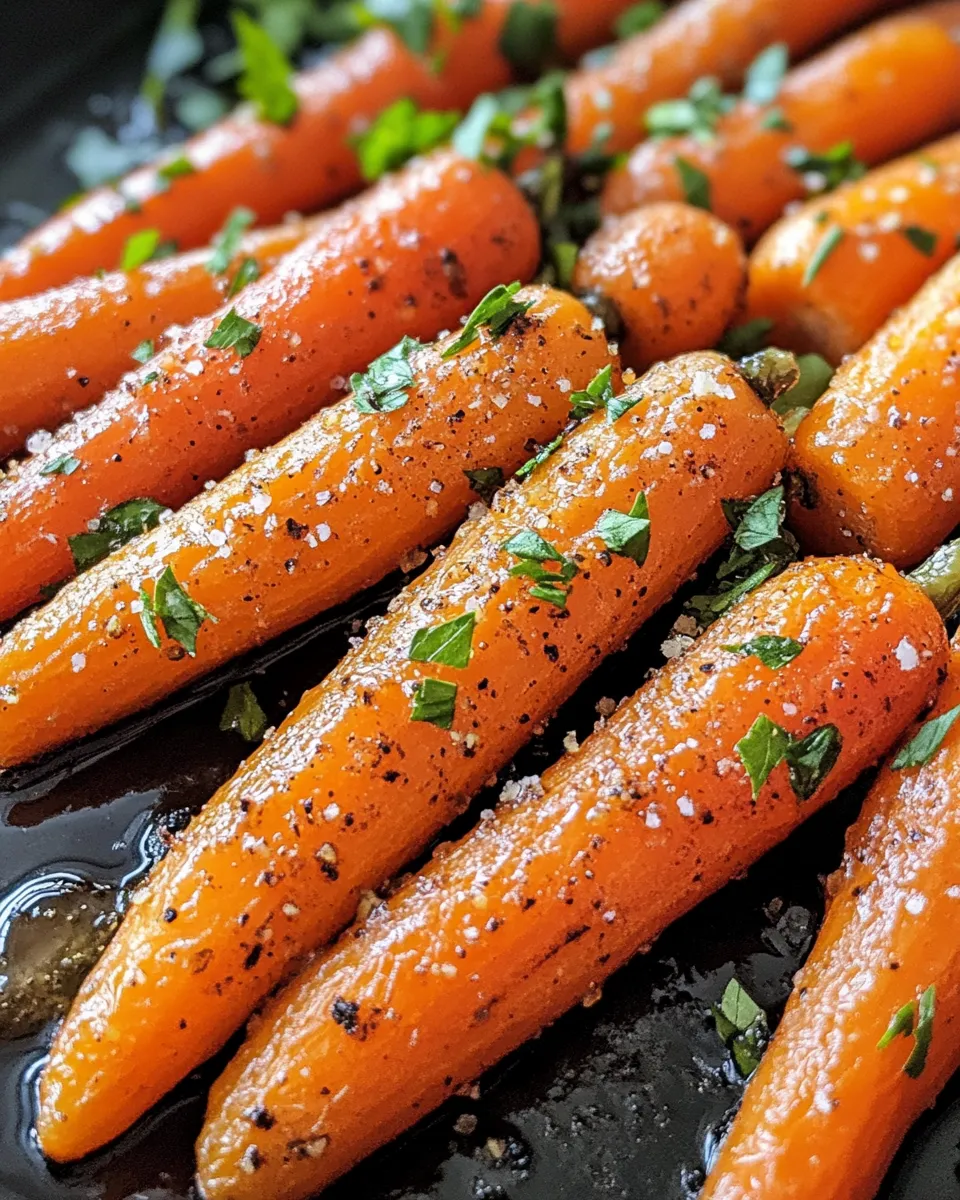 Delicious Honey Glazed Carrots food shot