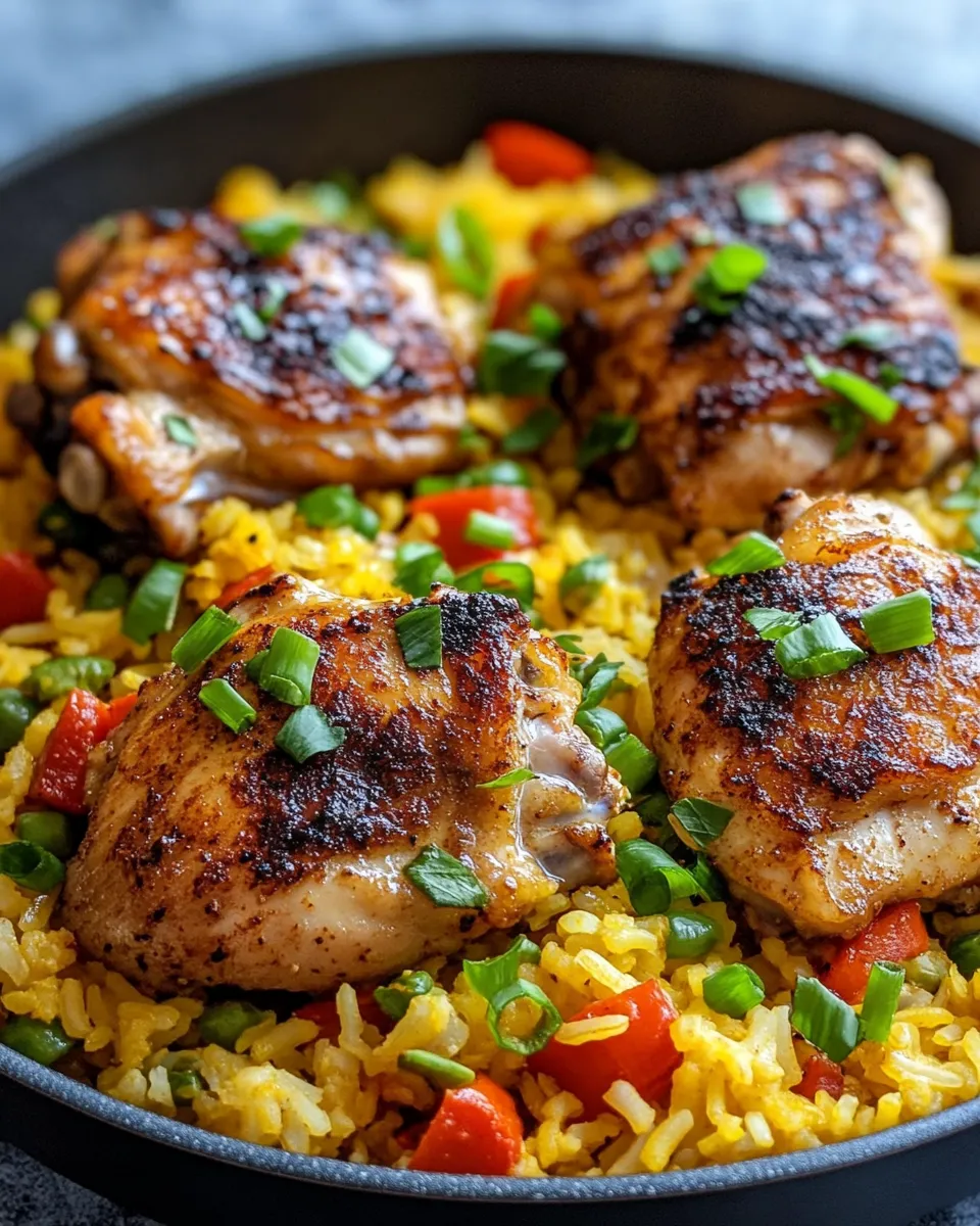 Classic Jerk Chicken and Yellow Rice dish photo