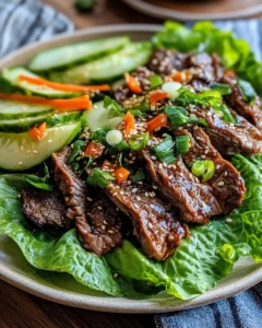 Homemade Korean BBQ Beef Lettuce Wraps recipe photo