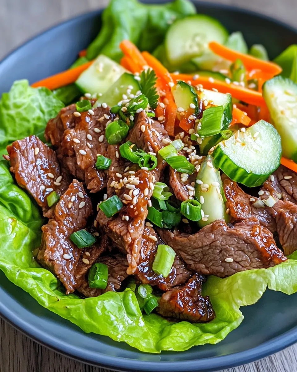 Classic Korean BBQ Beef Lettuce Wraps dish photo
