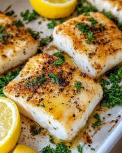 Homemade Lemon Herb Butter Baked Cod photo