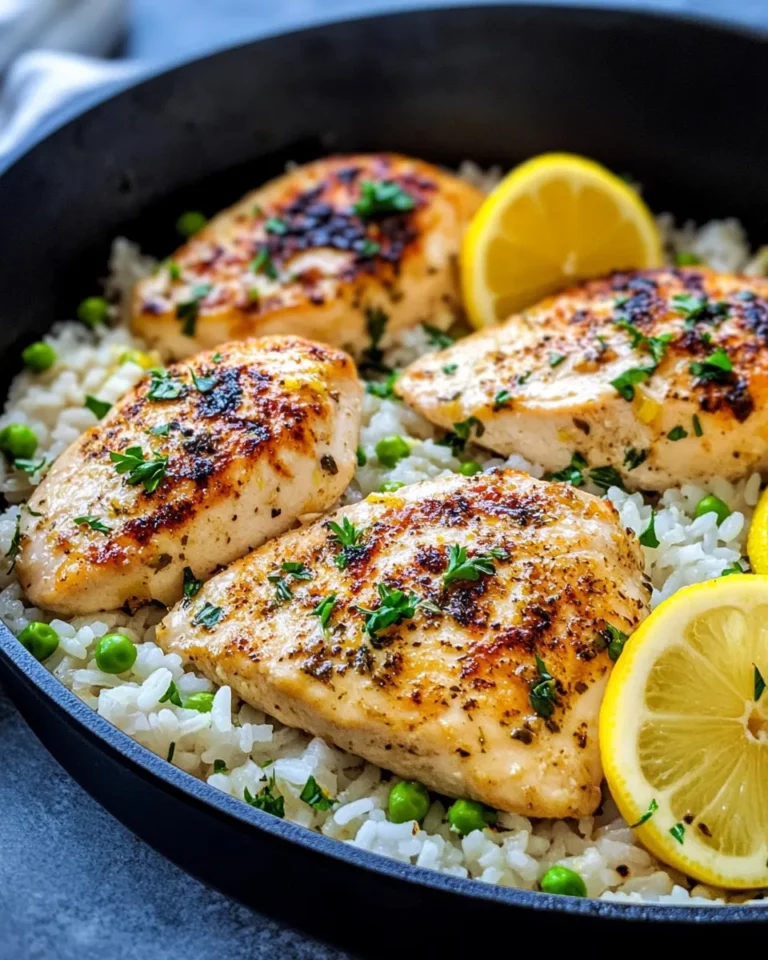 Homemade Lemon Herb Chicken and Rice Bake photo