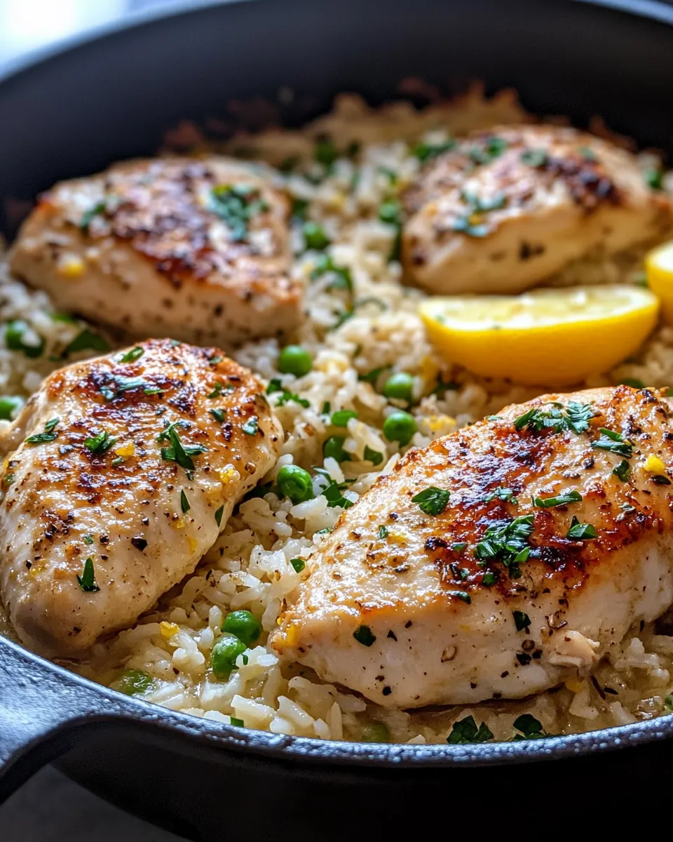Easy Lemon Herb Chicken and Rice Bake recipe image