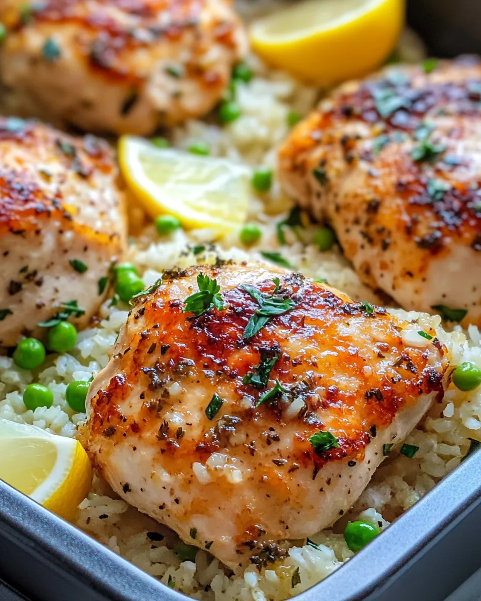 Delicious Lemon Herb Chicken and Rice Bake dish photo