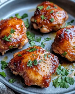 Delicious Maple Chili Glazed Chicken Thighs recipe photo