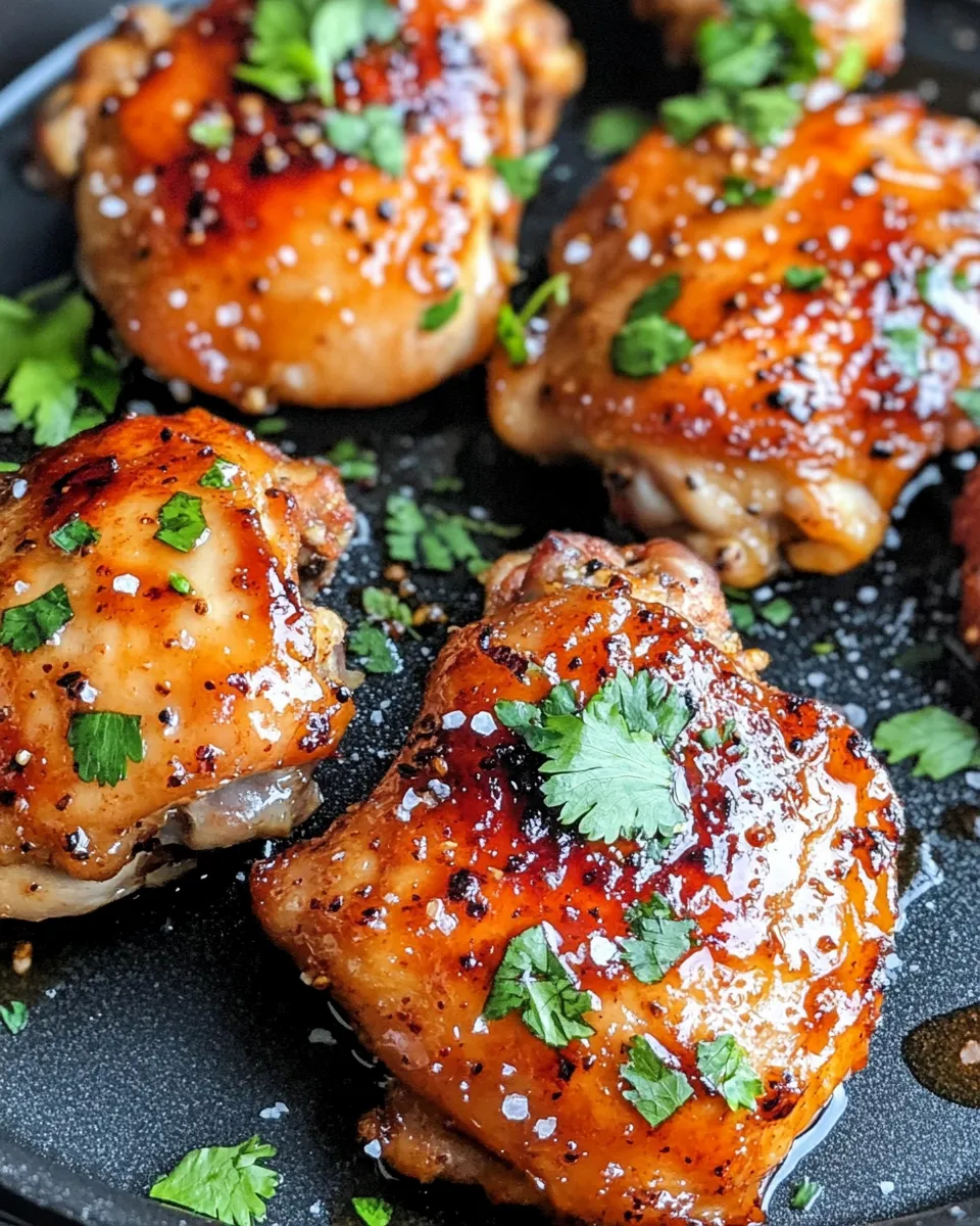 Homemade Maple Chili Glazed Chicken Thighs dish photo