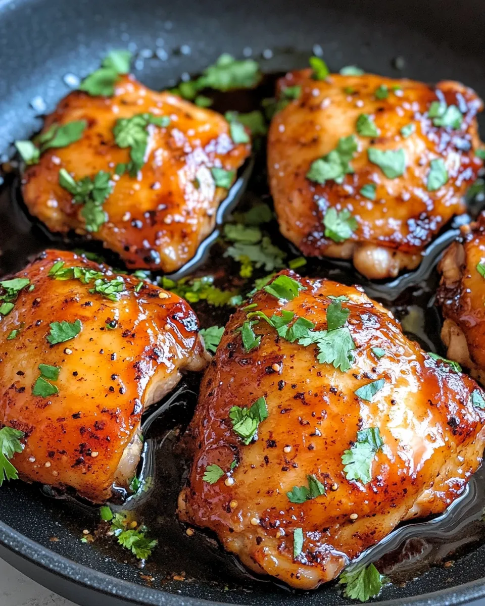 Tasty Maple Chili Glazed Chicken Thighs plate image