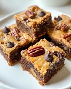 Homemade Maple Pecan Chocolate Chip Blondies photo