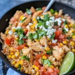 Homemade Mexican Street Corn Chicken Rice Skillet recipe photo