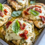 Homemade Mozzarella Pesto Stuffed Chicken photo