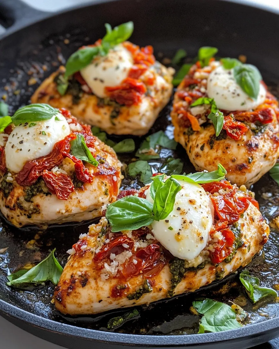 Classic Mozzarella Pesto Stuffed Chicken image