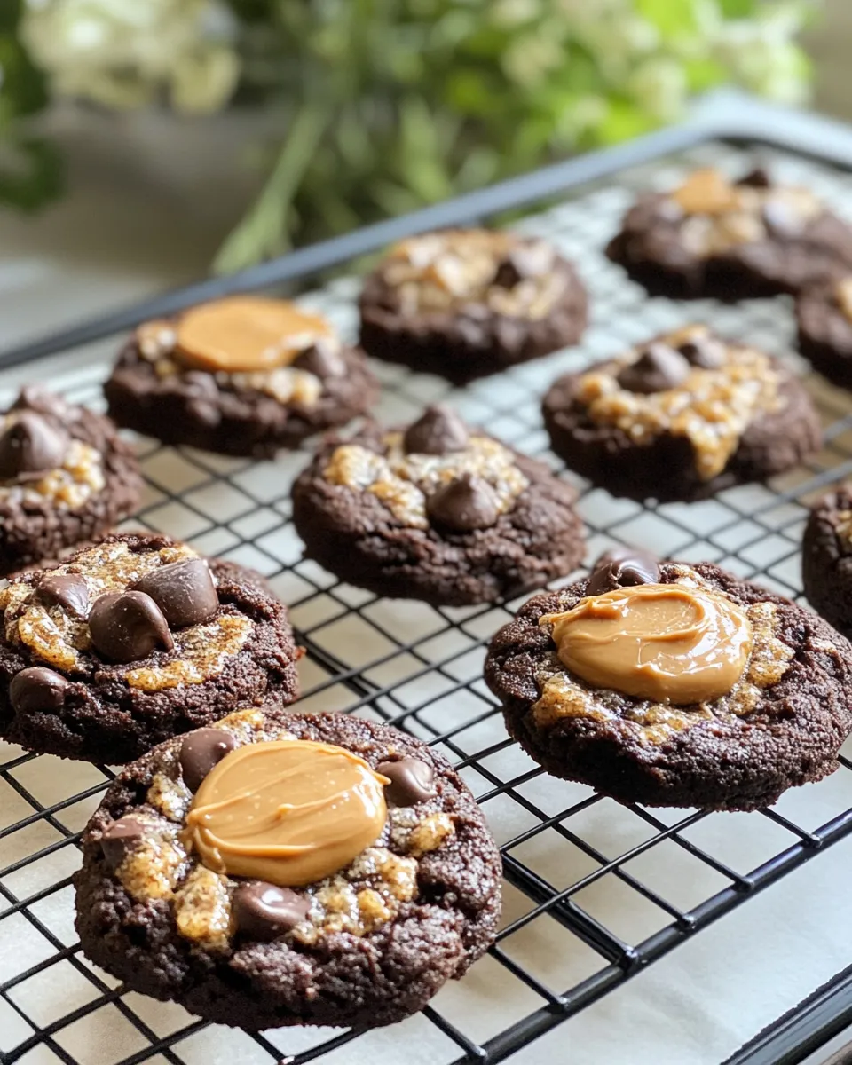 Classic Peanut Butter Stuffed Brownie Cookies dish photo