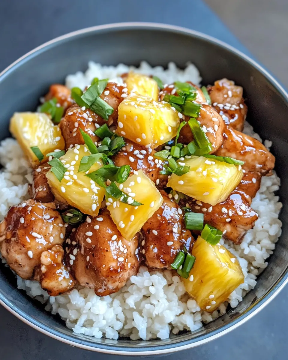 Homemade Pineapple Teriyaki Chicken Rice Bowls recipe photo