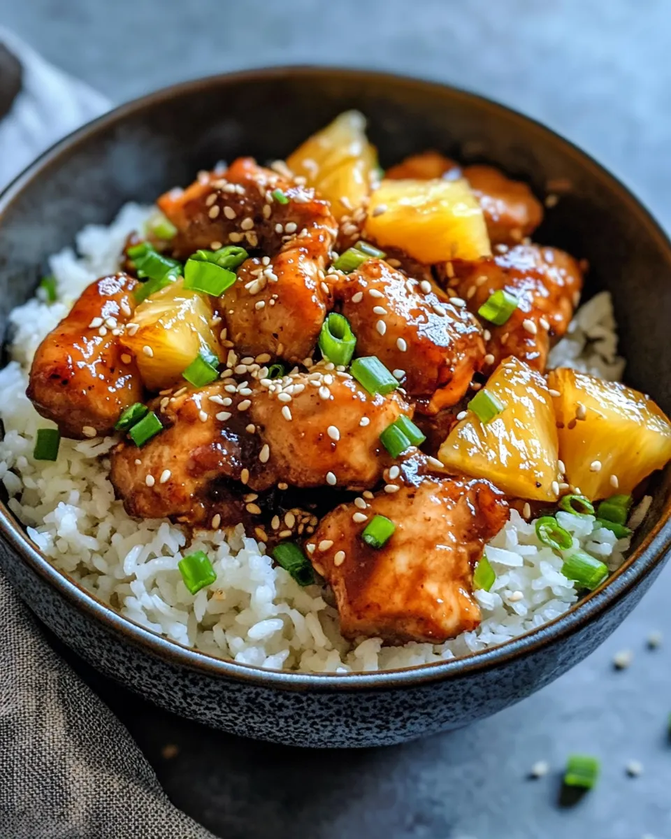 Classic Pineapple Teriyaki Chicken Rice Bowls dish photo