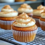 Homemade Pumpkin Spice Cupcakes with Frosting photo