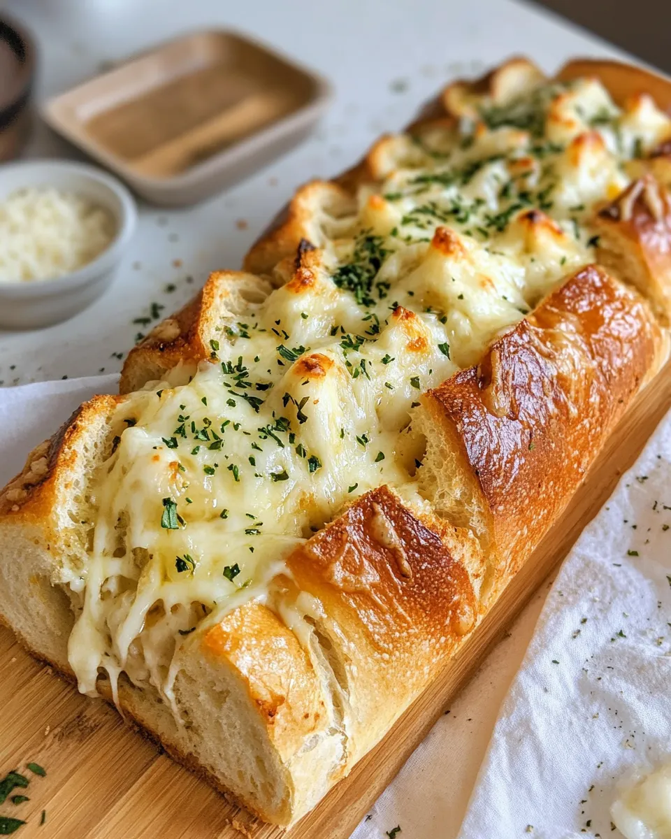 Homemade Roasted Garlic Cheese Stuffed Bread photo