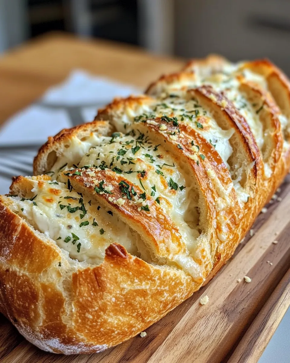Delicious Roasted Garlic Cheese Stuffed Bread dish photo