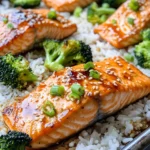 Homemade Sheet Pan Teriyaki Salmon with Rice recipe photo