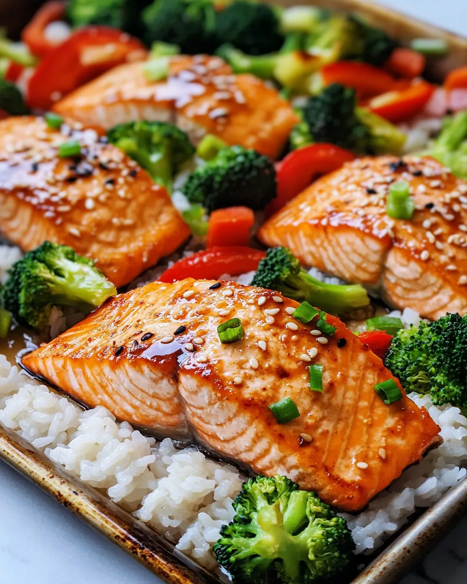 Classic Sheet Pan Teriyaki Salmon with Rice dish photo