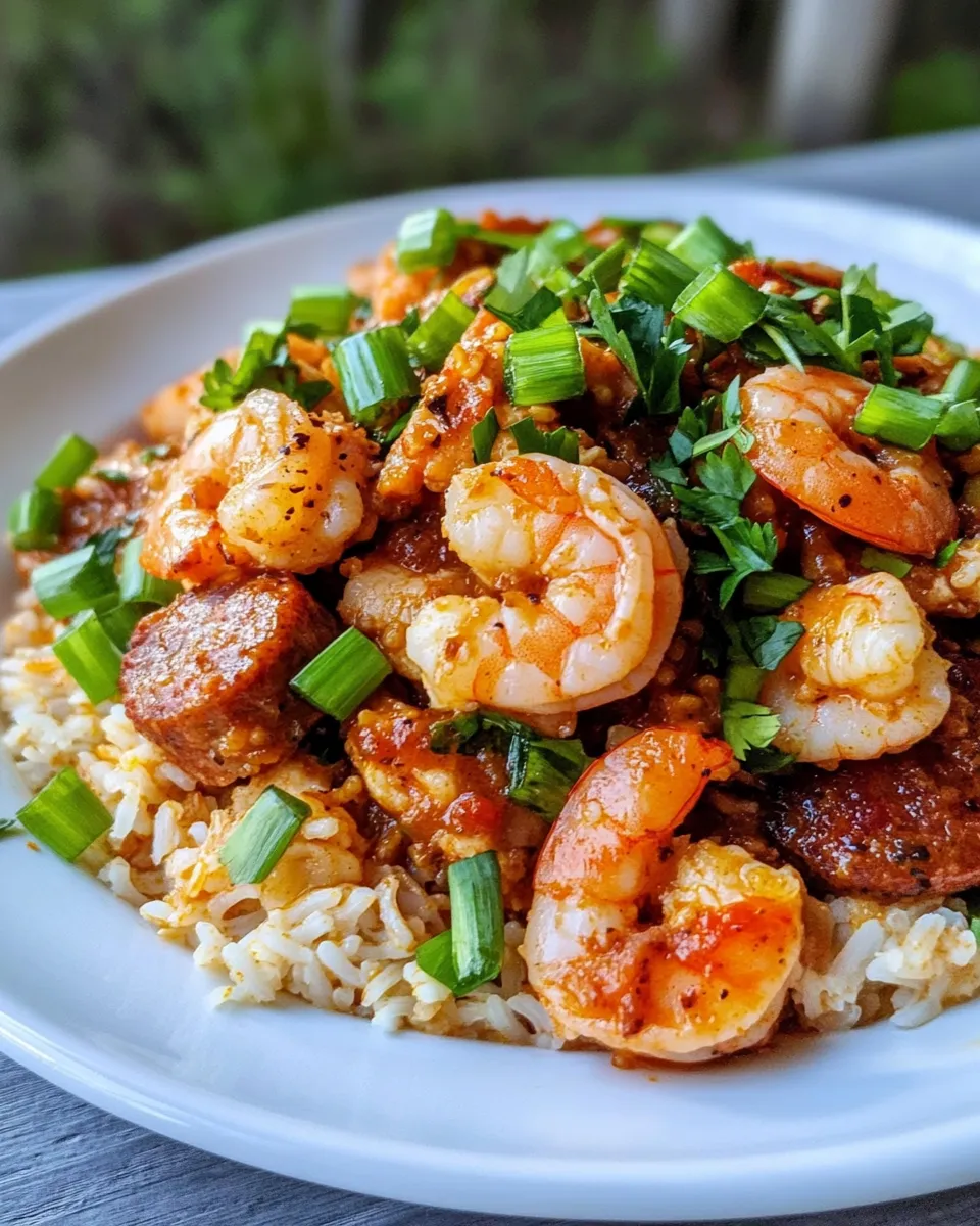 Easy Slow Cooker Cajun Jambalaya food shot