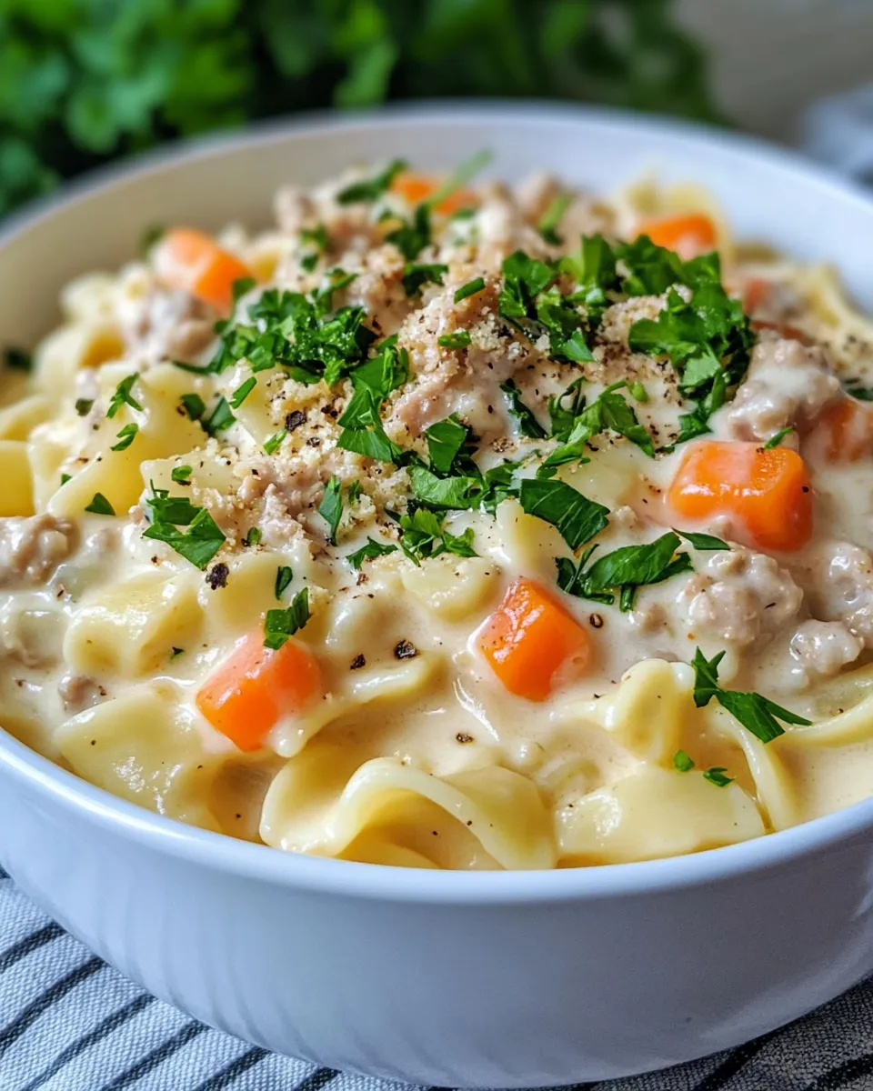 Delicious Slow Cooker Creamy Turkey Noodles picture