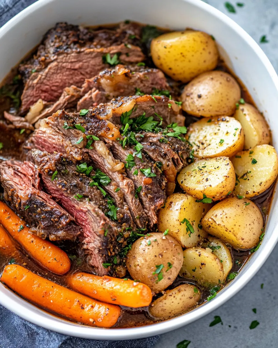 Delicious Slow Cooker Pot Roast with Gravy dish photo