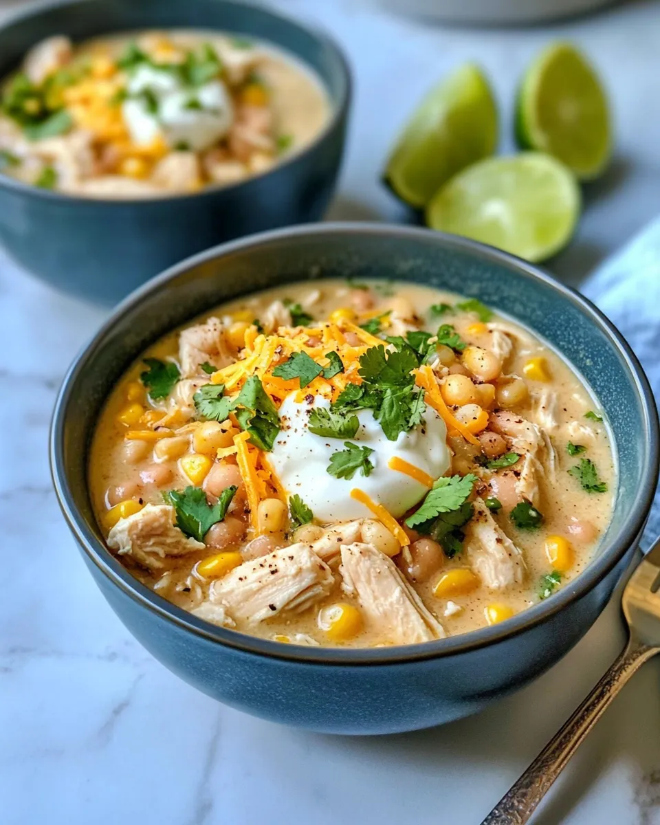 Easy Slow Cooker White Chicken Chili recipe photo