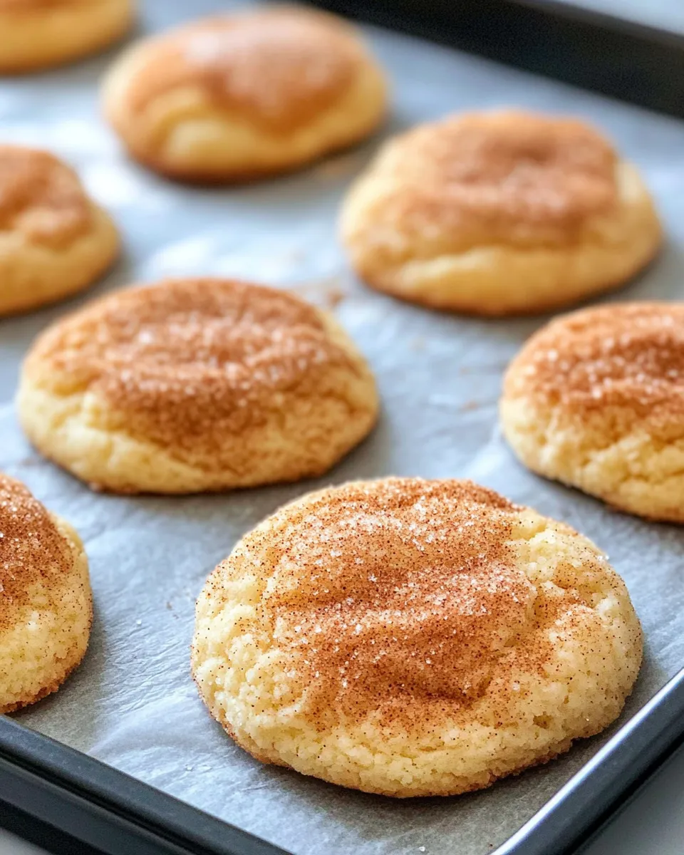 Delicious Soft Snickerdoodle Cookies food shot