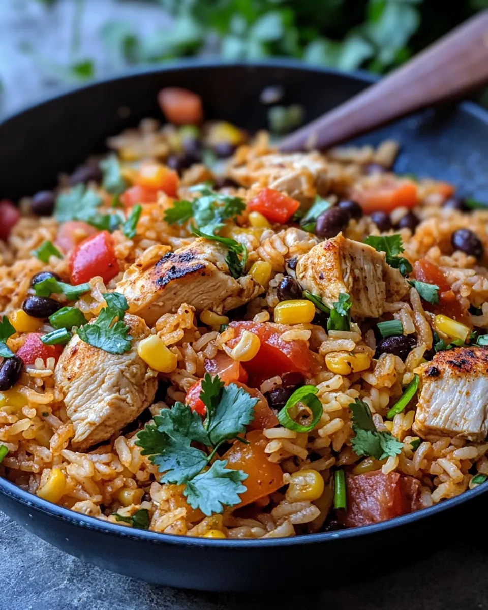 Easy Spicy Chicken Burrito Rice Skillet recipe photo