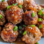 Homemade Sticky Orange Glazed Meatballs recipe photo