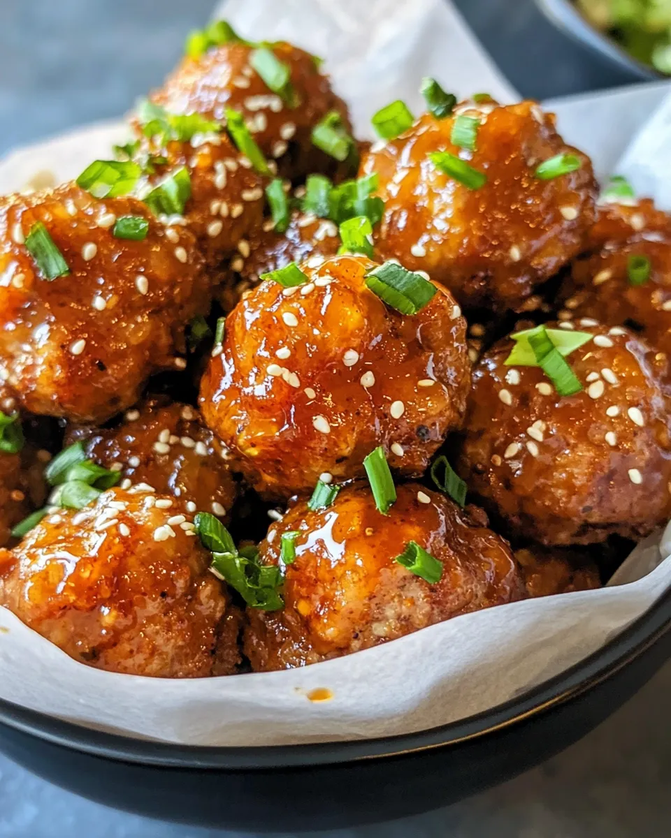 Classic Sticky Orange Glazed Meatballs dish photo