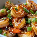 Homemade Sticky Sesame Garlic Shrimp photo