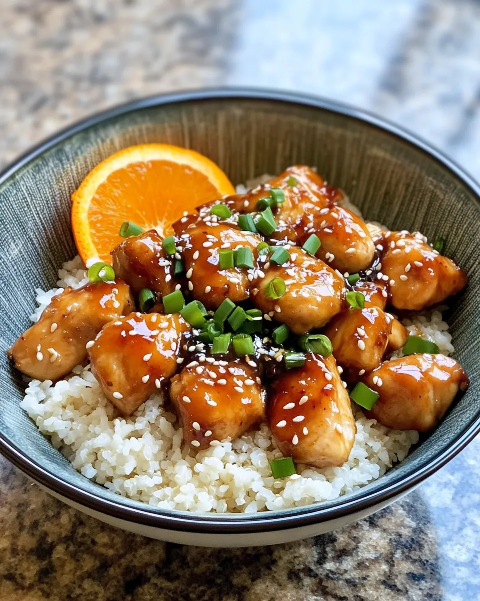 Classic Sticky Sesame Orange Chicken Bowls dish photo