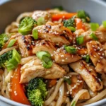 Homemade Sweet Chili Chicken Stir-Fry Noodles photo